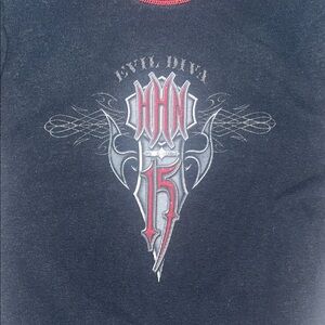 Rare Halloween Horror Nights 15 2005 Black Tee with Red Stitching Size XS